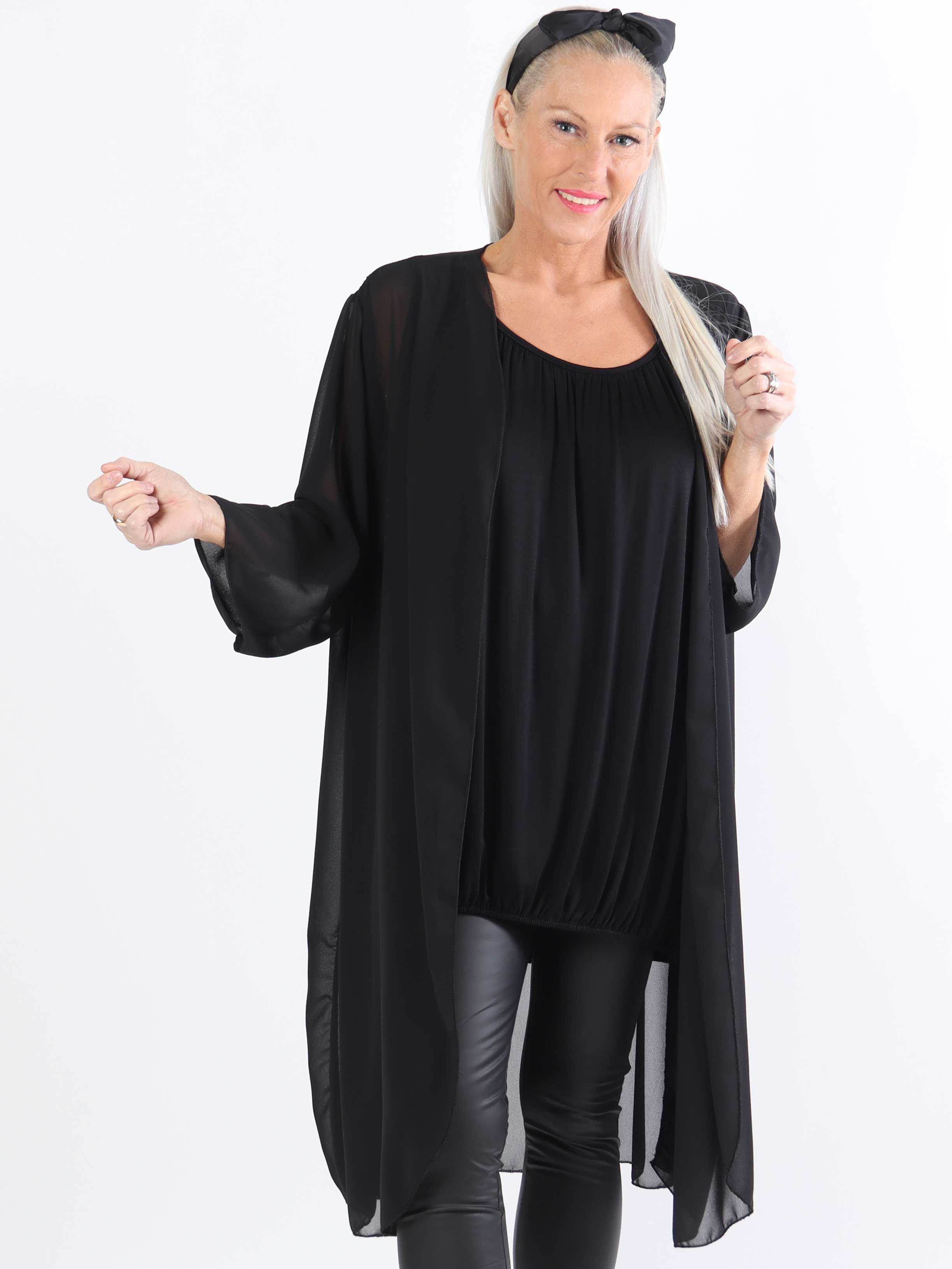 Christina - Let semitransparent plus size cardigan